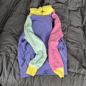 Teddy Fresh color block hoodie
